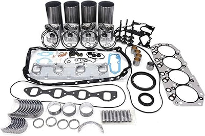 4JB1 Overhaul Rebuild Kit for Isuzu Engine 4JB1 2.8L Bobcat Loader 1213 843 853 (Square Piston Base, 31MM Diameter Piston Pin)