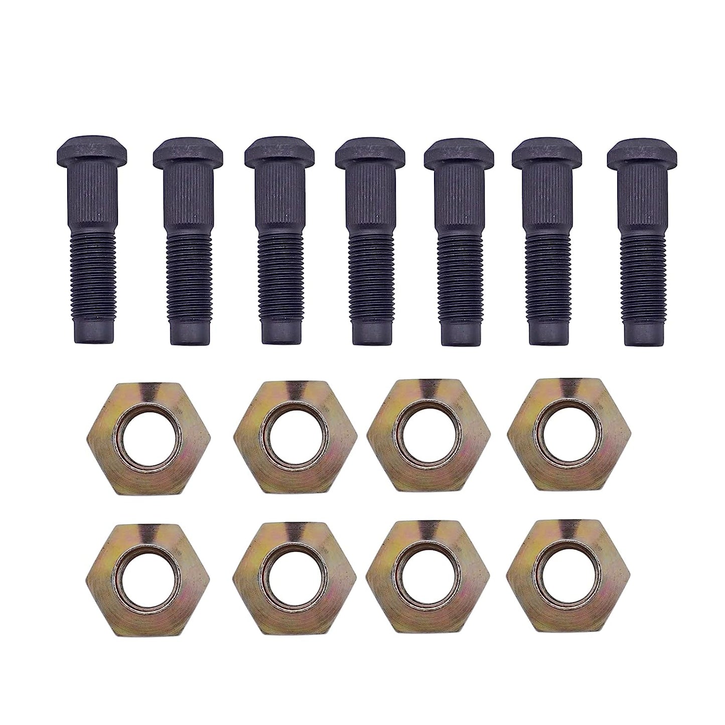 4PK Wheel Bolt & Nut Kit Compatible With Bobcat 1213 1600 2000 2400 2410 444M 500 520