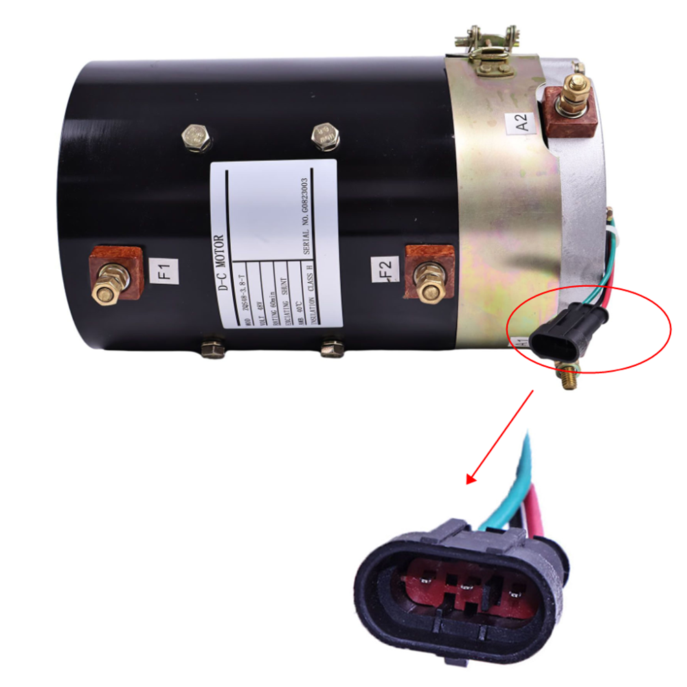 Drive Motor ZQS48-3.8-T GB9-4001 For Tomberlin E-Merge Golf Cart 48Volt 3.8kW